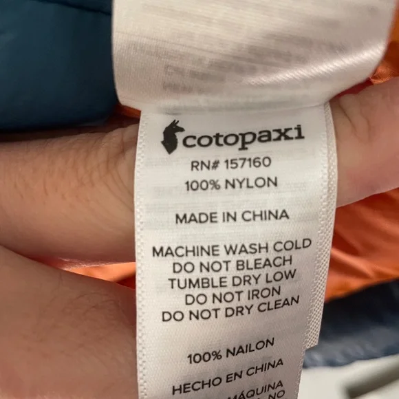 Cotopaxi Striped Down Feather Quilted Puffer Vest